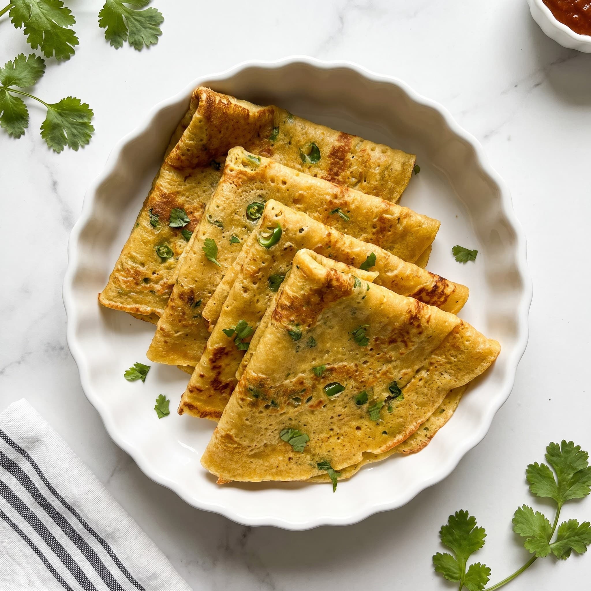Moong Dal Chilla (Lentil Pancakes)